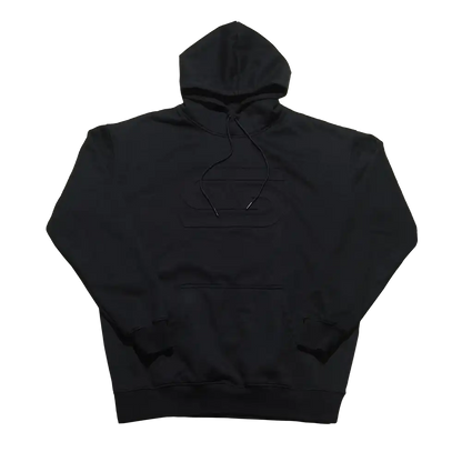 Black Embossed Hoodie