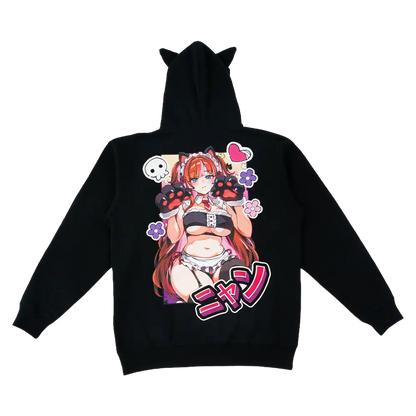 Nyan Service: Cat Ear Zip Hoodie