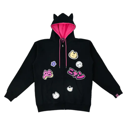 Nyan Service: Cat Ear Zip Hoodie